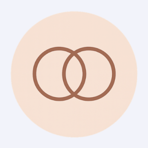 Logo du site dermatillomanie-aide.fr – deux cercles entrelacés sur fond clair